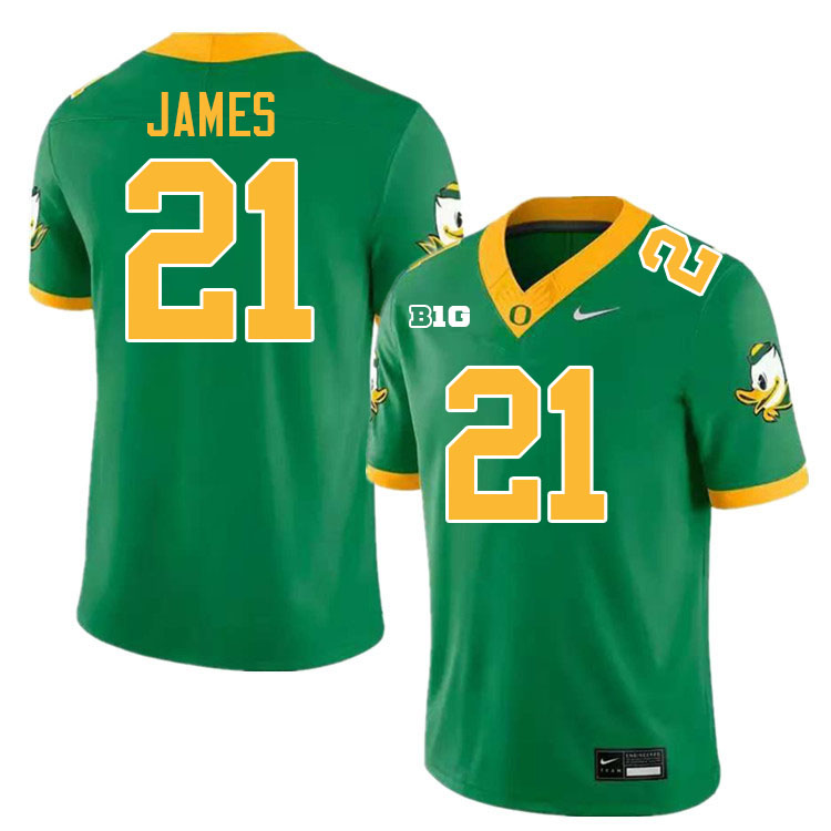 LaMichael James Oregon Jersey,Oregon Ducks Football Uniforms Youth-Green 2024